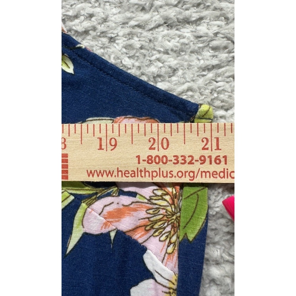 J. Jill Blue Floral Tank Sleeveless Shift Dress Size L Tropical Casual Women - Picture 7 of 9